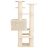 Arbre à chat avec poteaux à griffer en sisal Crème 161 cm 644245644245