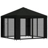 Abri de jardin avec parois 3 x 3 m Noir Polyester et Acier 644264644264