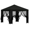 Abri de jardin avec parois 3 x 3 m Noir Polyester et Acier 644264644264