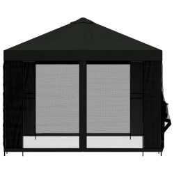Abri de jardin avec parois 3 x 3 m Noir Polyester et Acier 644264644264