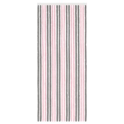 Rideau anti-insectes en chenille Gris Argent et Rose 644268644268