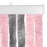 Rideau anti-insectes en chenille Gris Argent et Rose 644268644268