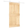 Porte coulissante Naturel et Blanc 100 x 210 cm 644277644277