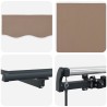 Auvent rétractable Taupe 500 × 300 cm Tissu et Aluminium 644285644285