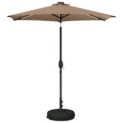 Parasol de jardin avec lumières LED et base 230 x 230 cm 644286644286