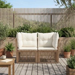 Canapé de jardin 2-Nombre de places Beige polyrotin 644289644289