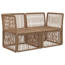Canapé de jardin 2-Nombre de places Beige polyrotin 644289644289