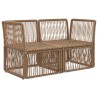Canapé de jardin 2-Nombre de places Beige polyrotin 644289644289