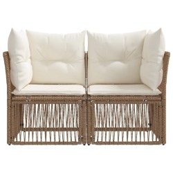 Canapé de jardin 2-Nombre de places Beige polyrotin 644289644289