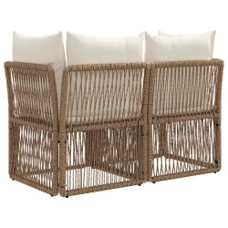 Canapé de jardin 2-Nombre de places Beige polyrotin 644289644289