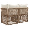 Canapé de jardin 2-Nombre de places Beige polyrotin 644289644289