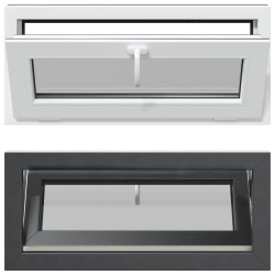 Fenêtre de sous-sol RISOR 90 x 40 cm PVC et verre Anthracite 644290644290