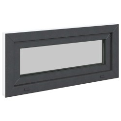 Fenêtre de sous-sol RISOR 90 x 40 cm PVC et verre Anthracite 644290644290