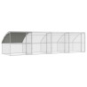 Cage à poules 4 pcs Argenté 800 x 200 x 200 cm Acier et PE 644292644292
