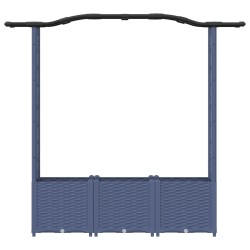 Lit Élevé avec Treillis et Toit Gris 164 x 40 x 138 cm PP 644294644294