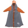 Poncho de pluie 2-en-1 avec capuche Gris et orange 644298644298