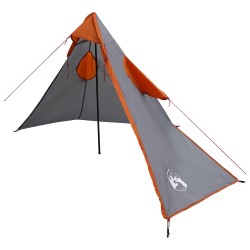 Poncho de pluie 2-en-1 avec capuche Gris et orange 644298644298