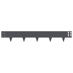 Bordure de Pelouse 20 pcs 100 x 15 cm Acier Anthracite 644299644299