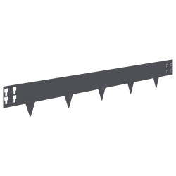 Bordure de Pelouse 20 pcs 100 x 15 cm Acier Anthracite 644299644299
