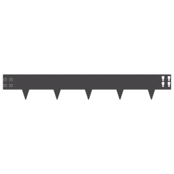 Bordure de Pelouse 20 pcs 100 x 15 cm Acier Noir 644300644300