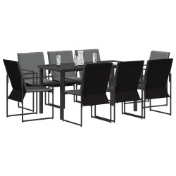 Ensemble de salle à manger pour jardin 9 pcs Noir et anthracite 644303644303