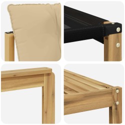 Ensemble de canapés d'extérieur 6 pcs Blanc et Beige 644313644313