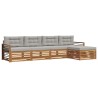 Ensemble de canapés d'extérieur 5 pcs Gris Naturel et Clair 644315644315