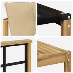 Ensemble de canapés d'extérieur 6 pcs Blanc et Beige 644317644317