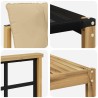 Ensemble de canapés d'extérieur 6 pcs Blanc et Beige 644317644317
