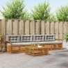 Ensemble de canapés d'extérieur 5 pcs Gris Naturel et Clair 644318644318