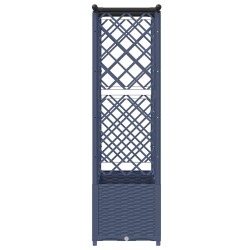 Lit Élevé avec Treillis et Toit Gris 162,5 x 40 x 136 cm PP 644320644320
