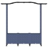 Lit Élevé avec Treillis et Toit Gris 164 x 40 x 144 cm PP 644326644326
