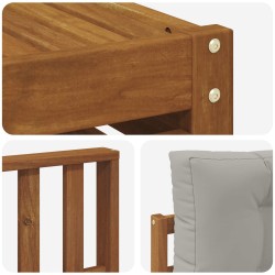 Ensemble de canapés d'extérieur 5 pcs Gris Naturel et Clair 644330644330