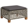 Salon de jardin 6 pcs avec coussins gris résine tressée 644332644332