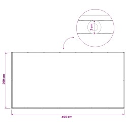 Écran de confidentialité pour balcon 200 x 400 cm 644334644334