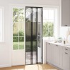 Écran de porte insectes avec rideau en maille Noir 70 x 220 cm 644337644337