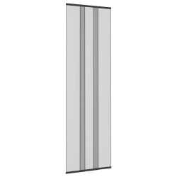Écran de porte insectes avec rideau en maille Noir 70 x 220 cm 644337644337