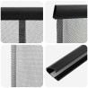 Écran de porte insectes avec rideau en maille Noir 70 x 220 cm 644337644337