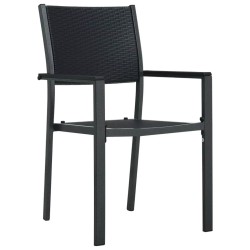 Ensemble à manger de jardin 9 pcs Noir 644352644352