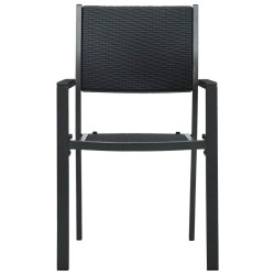 Ensemble à manger de jardin 9 pcs Noir 644352644352