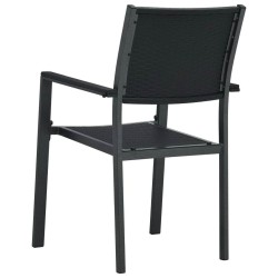 Ensemble à manger de jardin 9 pcs Noir 644352644352