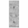Ensemble de Meubles 2 pcs Gris béton Bois d'ingénierie 644361644361