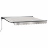Auvent rétractable Gris clair et blanc 4 × 3 m 644368644368