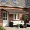 Auvent rétractable Taupe 4 × 3 m Polyester et Aluminium 644371644371