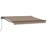 Auvent rétractable Taupe 4 × 3 m Polyester et Aluminium 644371644371