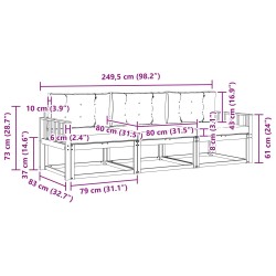 Ensemble de canapés d'extérieur 3 pcs Blanc et anthracite 644375644375