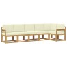 Ensemble de canapés d'extérieur 6 pcs Blanc et crème Polyester 644377644377