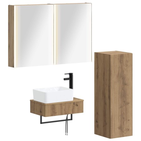 Ensemble de mobilier de salle de bain 4 pc Chêne artisanal 644378644378