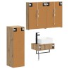Ensemble de mobilier de salle de bain 4 pc Chêne artisanal 644378644378