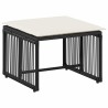 Ensemble de meubles d'extérieur 11 pcs Noir et blanc crème 644379644379